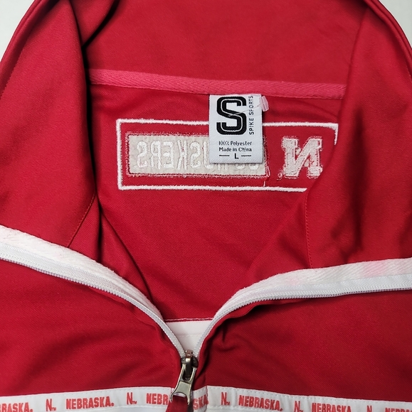 Spike Sports NCAA Nebraska Cornhuskers Zip Up Track Jacket Men's Large - Picture 7 of 11